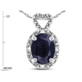 thumbnail image 2 of Star K � Oval 8x6mm Genuine Black Sapphire Vintage Antique Look Heart Pendant Necklace, 2 of 9