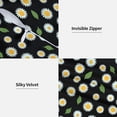 thumbnail image 6 of Little Chrysanthemum and Green Leaves Throw Pillow Covers Set of 2 Pillow Cushion Cases Square Pillowcases for Sofa Bedroom Living Room Car, 20 X 20 Inch, 6 of 6
