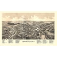 thumbnail image 3 of Burleigh 14x10 Black Modern Framed Museum Art Print Titled - Springville New York - Burleigh 1892, 3 of 5