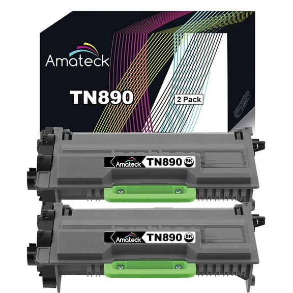 Amateck Compatible Toner Cartridge Replacement for Brother TN890 2 Pack for MFC-L6900DW, L6900DWG, L6900DWX, HL-L6400DW, L6400DWG, L6400DWT, L6400DWX