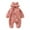 Pink, variant on Chbgutlmr Baby Boy Girl Clothes Winter Toddler Hooded Fleece Warm Jumpsuit Infant Zipper up Cute Fuzzy Rompers