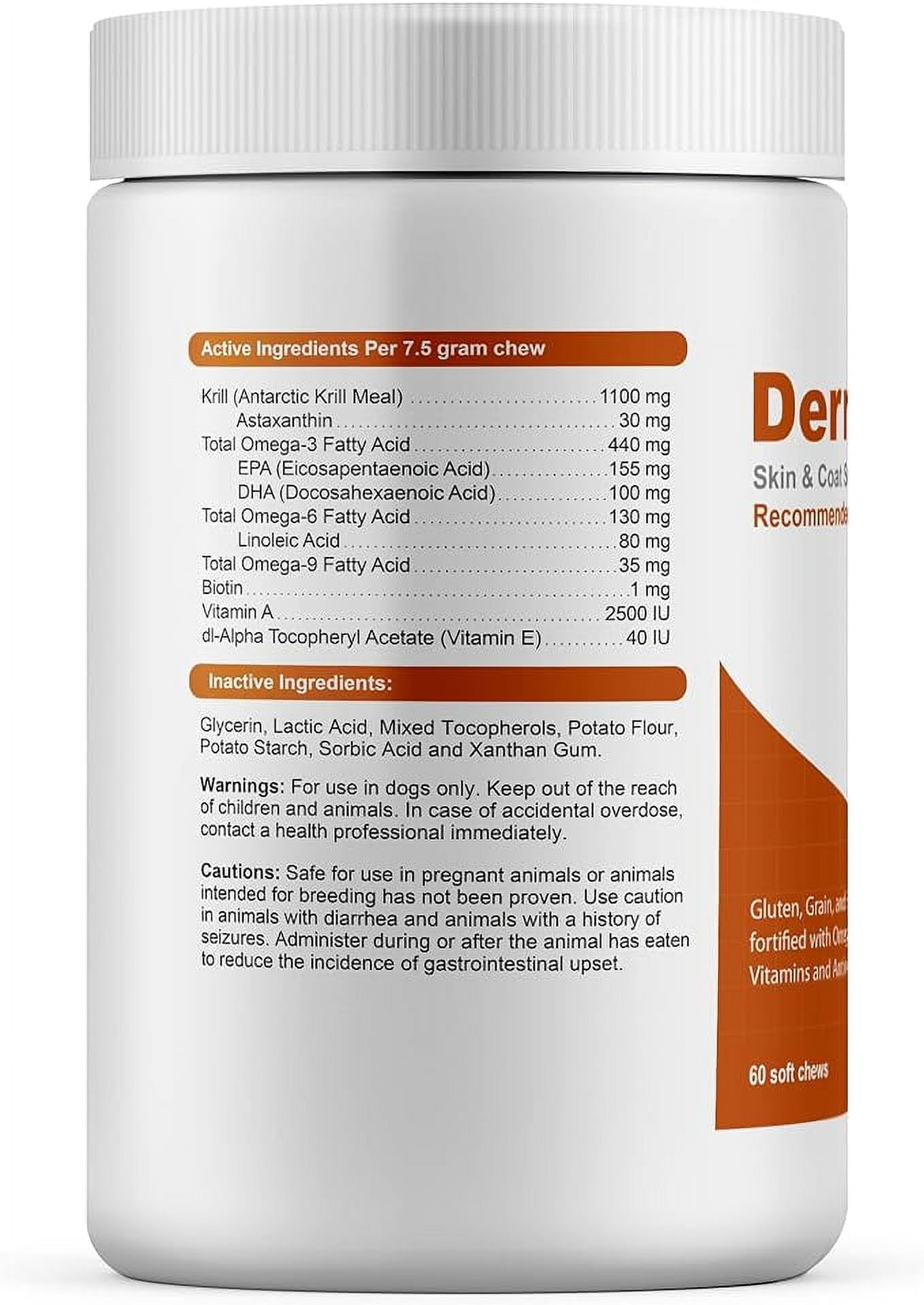 VetWELL Omega 3 Supplement for Dogs with Krill Oil and Astaxanthin, 60 Count