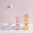 thumbnail image 5 of Florero hidropónico, macetas de cristal transparente de tres bolas de 6,5 pulgadas de alto, adecuado para bodas/fiestas/eventos/oficina en casa o decoración de comedor/sala de estar (naranja), 5 of 5