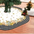 thumbnail image 5 of Christmas Tree Skirt, Holiday Tree Decor, Large 120cm Christmas Tree Cluster Decoration with Spacious Storage Pockets, Durable Fabric Material, Festive Red Green White Design for Indoor Outdoor Use, 5 of 7