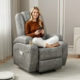 thumbnail image 2 of Vineego Power Lift Recliner Chair with Massage - Remote Control, Leathaire Fabric, Cup Holders for Elderly & Home Theater,Gray, 2 of 8
