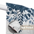 thumbnail image 4 of Swag Valance Curtains for Windows, Blue Spring Botanical Light Filtering Kitchen Curtains with Rod Pocket, Weeping Eucalyptus Butterfly Window Treatment Valances for Living Room, 28x36 - 2 PCS, 4 of 9