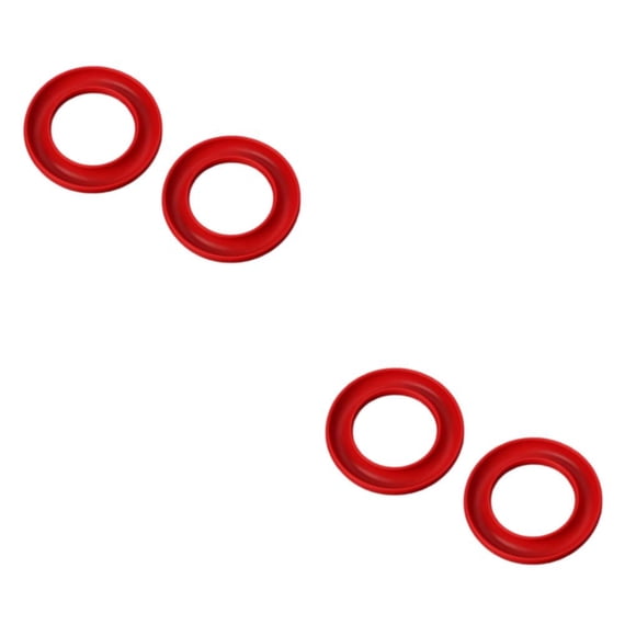 Kenally Caja de almacenamiento redonda de plástico para el hogar, 2 uds., anillo de goma, protector de agujas de coser, herramientas de Rojo 2piezas