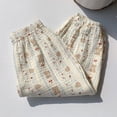 thumbnail image 2 of Favoffer Kids Pants Cute Print Ankle-length Cotton Gauze Thin Elastic Waist Beam Foot Home Wear Bottoms Mosquito Proof Casual Long Trousers for Indoor Relax Summer Outdoor Play 12M-9Y, 2 of 8