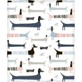 thumbnail image 2 of Dachshund Dog Blanket Gifts for Women Girls Boys Decor for Home Bedroom Living Room Crib Car, Cute Soft Comfort Lightweight Throw Plush Blankets White Twin 60"x80", 2 of 5