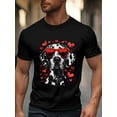 thumbnail image 2 of Men's T-Shirt Red Love Dog Dalmatian Short Sleeve Casual Tee Classic Crew Neck T-Shirt for Men, L, 2 of 6