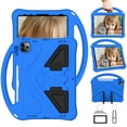 thumbnail image 7 of Allytechgroup Kids Case for iPad Pro 11 Inch 4th/3rd/2nd/1st Gen,  iPad Air 4 /5 EVA Shockproof Heavy Duty Case with Foldable Kickstand / Handle Kids Friendly Case for Boys Girls Children, Blue, 7 of 7