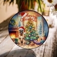 thumbnail image 3 of Merry Christmas Belgian Malinois Santa Hat Xmas Tree Winter Holiday Stained Glass Suncatcher Sheepdog Dog Lover Gifts Window Hanging Sign Decor - 01013, 3 of 5