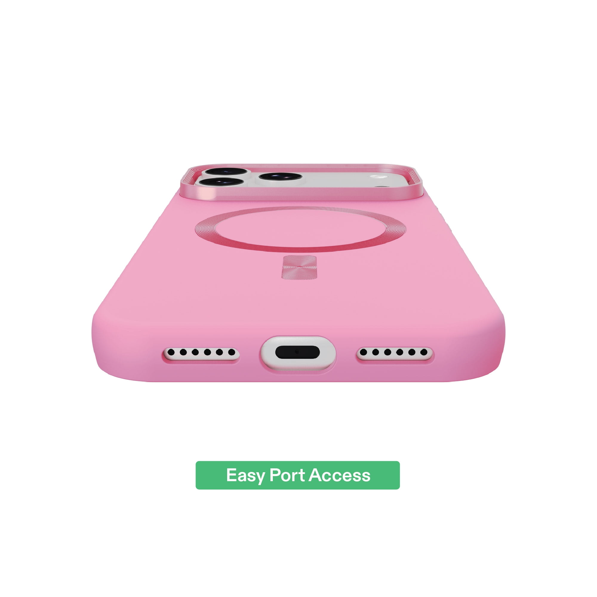 onn Soft Touch Phone Case for iPhone 18 Pro Max / 17 Pro Max, MagSafe Compatible - Pink