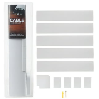 Trademark Commerce 1AGSN085 Cable Concealer On-Wall Cord Cover 12 Raceway Kit - Cable Manage