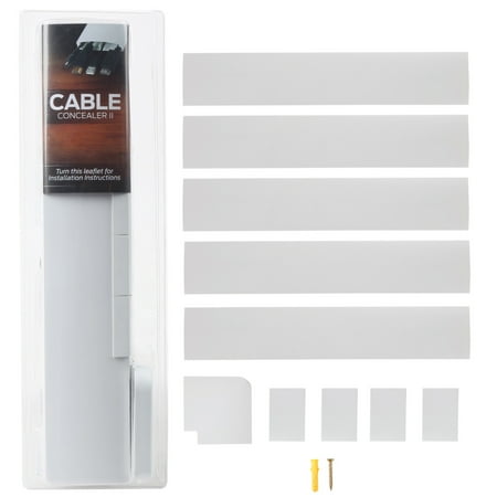 TV Cable Concealer II Cord Cover Raceway Kit - 5 Channels - by Edison Supply