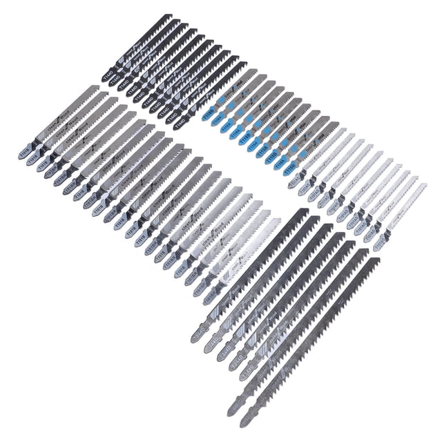 Set 57Pcs Jigsaw Blades Set T Shank Jig Saw Models Replacement HCS HSS SK5 for Wood Plastic Metal Cutting Woodworking