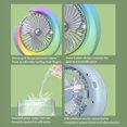 thumbnail image 3 of Ventilador LED Ventilador Silencioso con Batería Ventilador Humidificador Portátil con Tanque de 600 Ml Ventilador Recargable USB Ajustable de 3 Velocidades C, 3 of 5