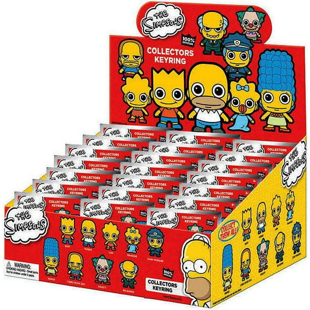 The Simpsons 3d Figural Keychain Simpsons Mini Figure Keyring Mystery Box Walmart Com