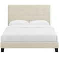 thumbnail image 5 of Modway Melanie Twin Tufted Button Upholstered Fabric Platform Bed in Beige, 5 of 5