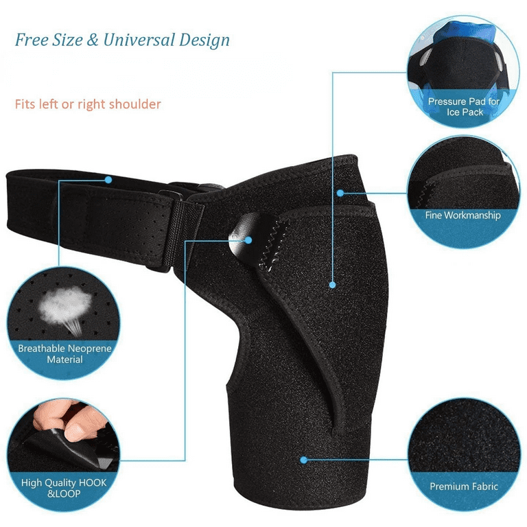Shoulder Brace - Copper Infused Immobilizer & Support for Torn Rotator  Cuff, AC Joint Pain Relief, Dislocation, Arm Stability, Injuries, & Tears -  Adjustable Fit for Men & Women 