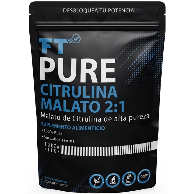 Citrulina Malato DE Alta Pureza FT ForzaTech Nutrition 300g 60 servicios 100% Pura