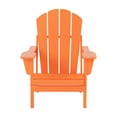 thumbnail image 6 of WestinTrends Malibu 4-Pieces Outdoor Patio Furniture Set, All Weather Outdoor Seating Plastic Adirondack Chair Set of 2 with Coffee Table and Side Table, Orange, 6 of 14