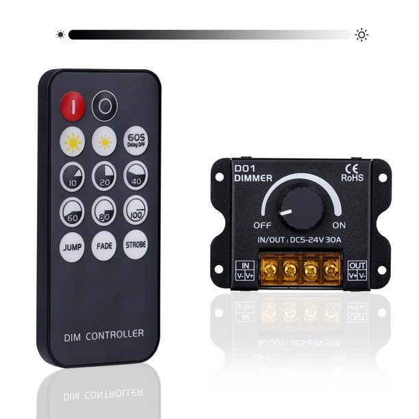 Controlador Dimmer LED GOMING RF 30A 5-24V Inalámbrico