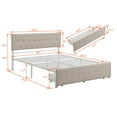 thumbnail image 7 of Queen Size Storage Bed Metal Platform Bed with a Big Drawer, 7 of 7