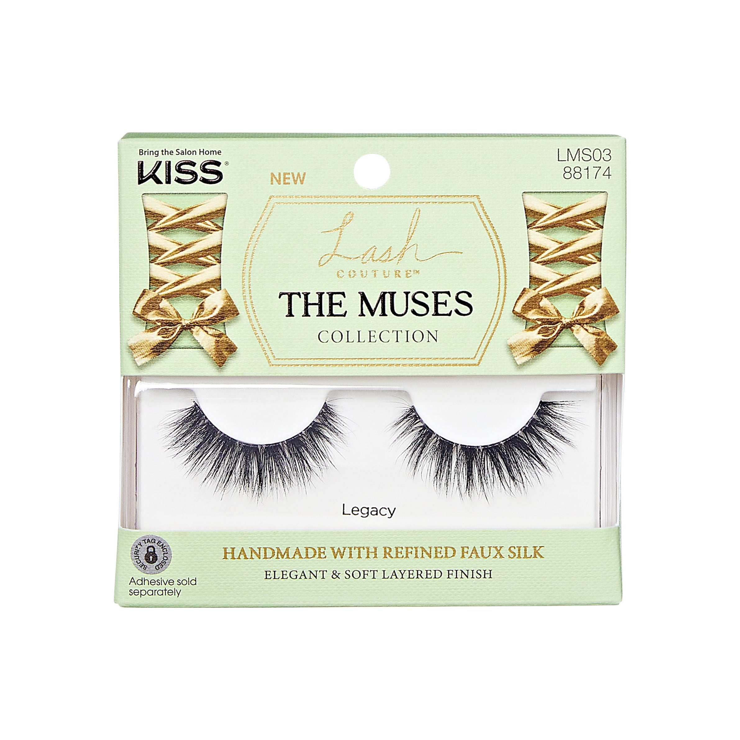KISS Lash Couture The Muses Collection False Eyelashes, Style Legacy', Black, 1 Pair