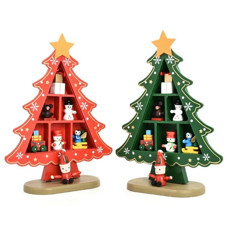 Wooden Christmas Tree Diy Ornaments Festival Party Table Wooden Christmas Tree Diy Ornaments
