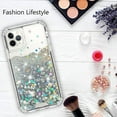 thumbnail image 7 of Noir Case for Apple iPhone 11 Pro Max, Hard Clear Glitter Liquid Waterfall Case Cover - Clear, 7 of 7