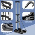 thumbnail image 3 of Carretilla de mano plegable Dolly Gorpuire pequeña con 2 ruedas de 50 kg, 3 of 6