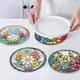 thumbnail image 3 of 4 Manteles Individuales Redondos Antideslizantes de Acrílico con Pintura Artística de Diamantes para Decoración de Mesa B, 3 of 5