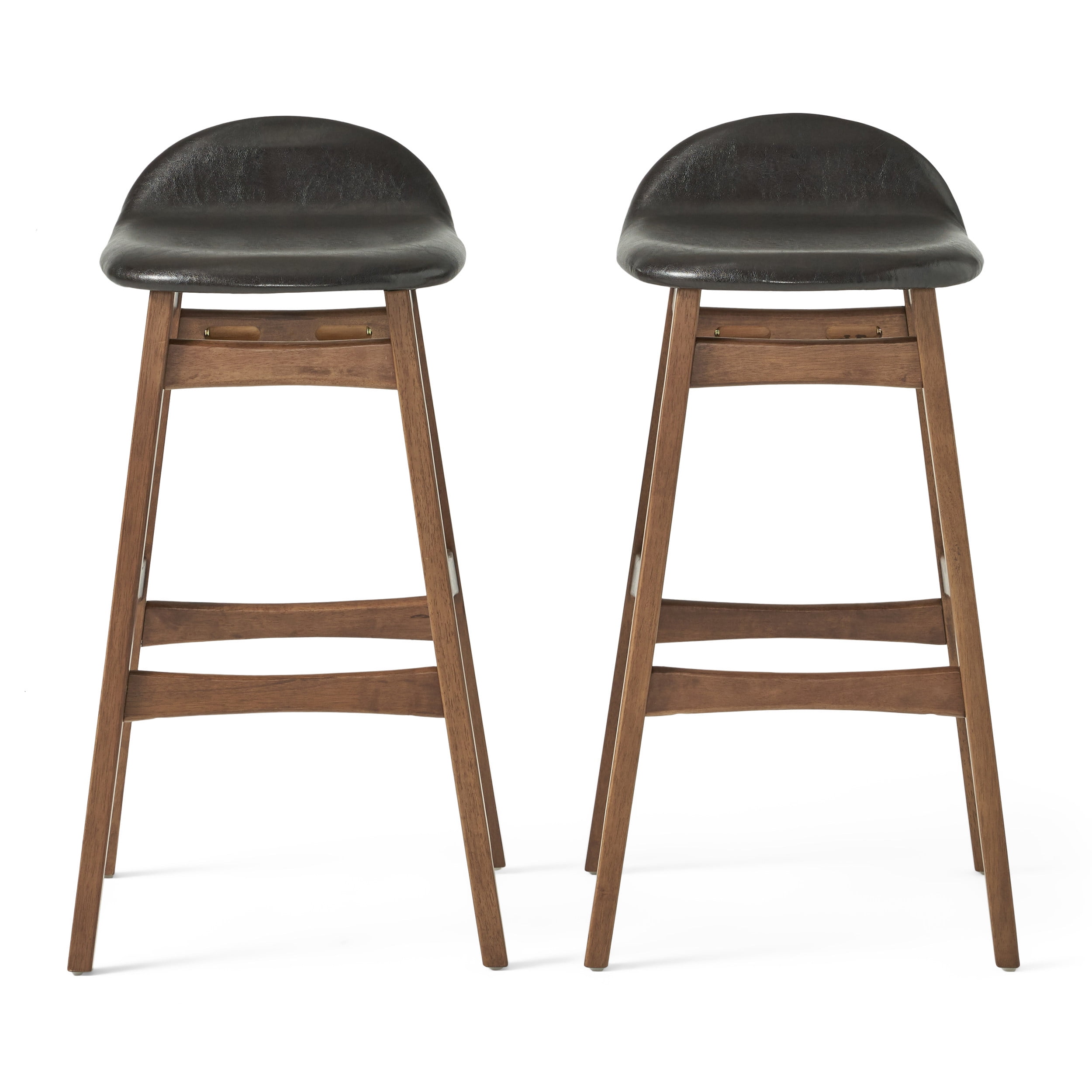 leather low back bar stool