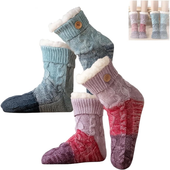 Knitted Ultra-Thick Slipper Home Socks – Soft Knit Lounge Socksfor Women & Men