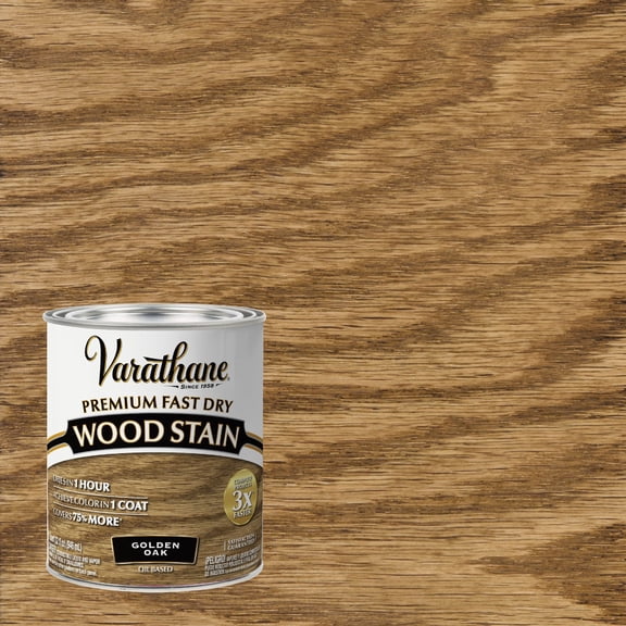 Rust-Oleum Premium Fast Dry Interior Wood Stain Golden Oak 210B - Quick Drying - 1 Qt