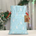 thumbnail image 4 of Fuzoiu Cute Bunny Print Christmas Gift Bag,Burlap Gift Bag with Drawstring Closure & Hang Tag,Perfect for Holidays, Birthdays, and Special Occasions-Small, 4 of 7