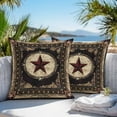 thumbnail image 5 of Outdoor Waterproof Pillow Covers Rustic Texas Western Stars on Wooden Decorative Throw Pillow Protectors for Patio Sofa Garden Couch,18x18in 2 Pack, 5 of 9