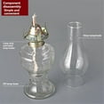 thumbnail image 2 of Rustic Oil Lamp Vintage Glass Coal Lamp Oil Lamps for Indoor Red, 2 of 5