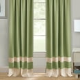 thumbnail image 2 of Collections Etc Darcy Two-Tone Curtain Panel Green 52"x84", Green, 52"X84", 2 of 3