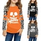 thumbnail image 2 of Gibobby blusas de vestir Niñas formal Niñas Halloween Calabazas Impresiones Casual Leopardo Niñas Sudaderas Niños Pequeños Niños Niñas Tops de Manga Larga （Dorado， 5-6 Años), 2 of 4
