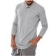 thumbnail image 1 of Blusas y camisas de manga larga con cuello redondo para hombre, cuello redondo, botones, boca plana, deportivas para hombre, blusas y camisas de manga larga con cuello redondo para hombre, 1 of 5