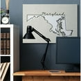 thumbnail image 2 of Stupell Industries Maryland Home State Map Neutral Print Design Super Canvas Wall Art by Daphne Polselli, 2 of 6