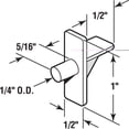 thumbnail image 2 of Prime-Line Products U 9255N Shelf Support Pegs, 1/4 In. Diameter, Plastic, Brown (Pack Of 8),, 2 of 3
