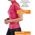 thumbnail image 2 of Women Seamless Short Sleeve Mock Neck Turtleneck Blouse Top Stretch Tee Shirts, 2 of 3