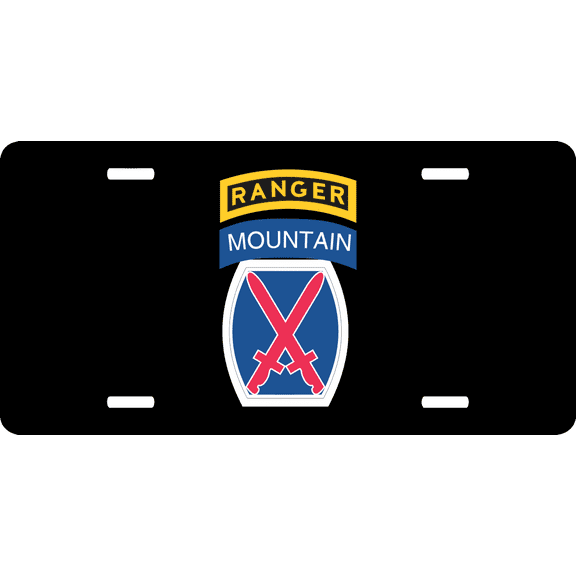 U.S. Army 101st Airborne Ranger Tabs License Plate
