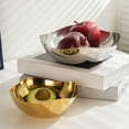 thumbnail image 4 of Tizuqe Metal Salad Bowl Modern Fruit Basket Countertops Snacks Tray Large Serving Bowl, 4 of 12