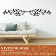 thumbnail image 3 of 2Pcs Metal Bird Wall Art Vivid Birds on Branch Wall Decor Black Leaves with Birds Metal Sculpture Elegant Bird Silhouette Ornament Wall Hanging Birds Sculpture for Home Garden, 3 of 8