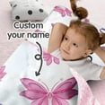 thumbnail image 2 of KAINSY Personalized Name Toddler Nap Mat with Blanket and Pillow Case, Custom Pink Butterfly Theme Kids Sleeping Bag for Girls, Soft and Cozy for Preschool, Children Daycare, 2 of 8