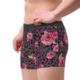 thumbnail image 2 of Yiaed Rose Mix Leopard 2 Print Men's Soft Cotton Boxer Shorts Breathable Boxers Underwear Moisture-Wicking Underwear Stretch Boxer Briefs for Man-X-Large, 2 of 5